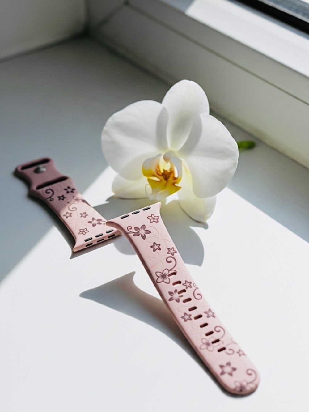 New Floral Design Apple Watch Bands  38mm 40mm 41mm Pink Brown